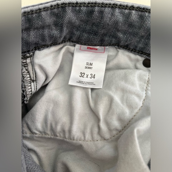 Men’s Express Slim Skinny Stretch Straight light gray jeans 32x34 - Picture 7 of 7